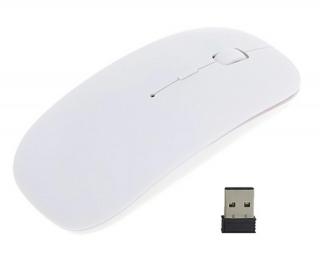 Bluetooth myš AK278 - bezdrátová optická myš 2,4Ghz barva- bílá a černá Barva: Bílá