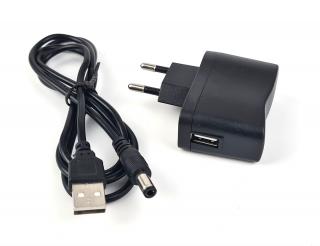 DE EL USB 5V REF - napájecí zdroj USB ze zásuvky 230V pro nabíjení přenosných dobíjecích reflektorů