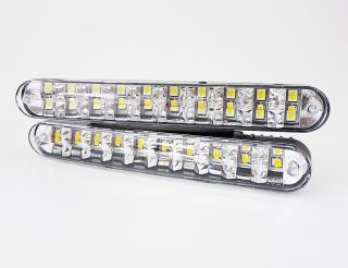 DRL WJD 239, univerzální 12V, automobilové denní svícení LED s výklopným držákem, velký světelný výkon