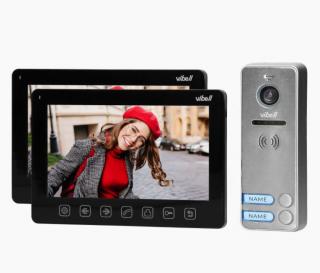 EX 1063 - kvalitní domovní videotelefon pro 2 účastníky, černé a bílé provedení monitorů, antivandalová dveřní jednotka, Barva: Bílá