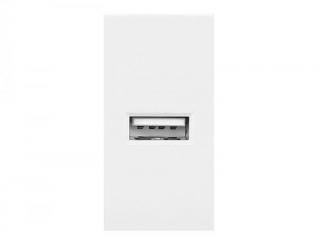 GM 9010-USB 2,1 NEON 5V - úzký modul SLIM 1 zásuvky USB 5V, 2,1A, barva bílá a černá Barva: Bílá