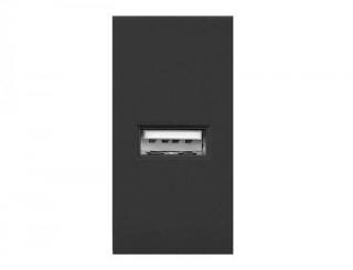 GM 9010-USB 2,1 NEON 5V - úzký modul SLIM 1 zásuvky USB 5V, 2,1A, barva bílá a černá Barva: Černá