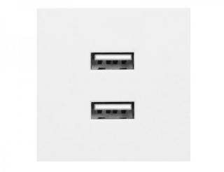 GM 9010-USB 2x NEON 5V - modul klasik, 2x zásuvka USB 5V, 2,1A, barva bílá a černá Barva: Bílá