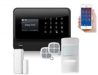 GSM alarm G90B Wifi, chytrý bezdrátový a drátový domovní GSM alarm s klávesnicí Barva: Černá