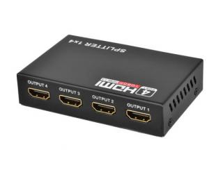 HDMI Splitter 1.4 - rozbočovač HDMi signálu na 4 výstupy HDMi
