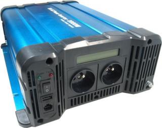 INV 12V SIN 2000W FS 200 - měnič napětí z 12V na 230V, max. výkon 2000/4000W, FS2000, čistá sinusovka, dálkové ovládání