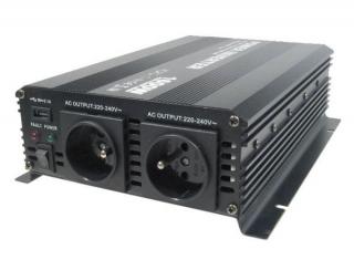 INV 24V 1600W SOLU - měnič napětí z 24V na 230V, výkon 1600W modifikovaná sinusovka