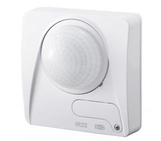 IR 22B Klasik - stropní a nástěnný pohybový PIR spínač osvětlení a dalších spotřebičů, místo vypínače, 3 senzory pro kruhové snímání