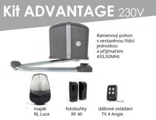 KIT Advantage 230V 1-1 - ramenové pohony - výhodná sada pohonu a příslušenství pro jednokřídlové brány do 3m Strana: levá