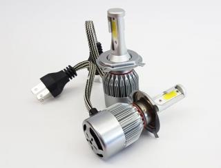 LED 2x H4-36W, sada 2x automobilová LED žárovka s paticí H4, 36W, svit bílá, 3800lm, napájení 8-48V
