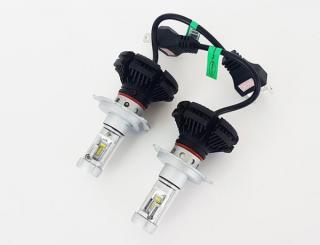 LED 2x H4-60W - 2x automobilová LED žárovka H4, výkon 60W, 7200lm, svit bílá studená