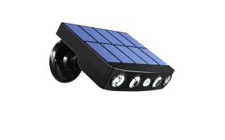 LED 500L PIR SOLAR - Venkovní LED svítidlo se solárním panelem, pohybové čidlo PIR, 5x LED reflektor