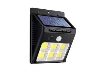 LED 6 COB PIR SOLAR - venkovní LED svítidlo se solárním panelem a pohybovým čidlem
