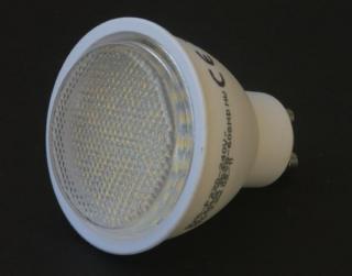 LED 72SMD GU10 - 230V LED žárovka 3,8W s paticí GU10, 275lm Barva: Bílá studená