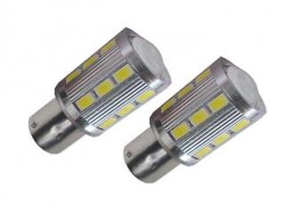 LED BA15s 2x-1156 - 10-30V CAN BUS jednookruhová autožárovka LED, bílá barva svitu, výkon 5W, pro brzdová a obrysová světla