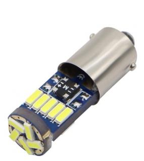 LED BA9S 2-135, 2x LED žárovka s paticí BA9S,  12V, 15x LED 4014, Can Bus