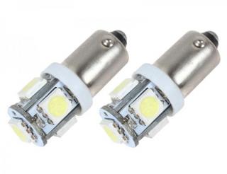 LED BA9S 5050-5-9187 - 2x LED žárovka s paticí BA9S, 5x SMD5050, 12V