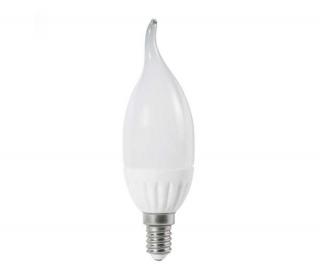 LED C37L-5W E14 - Prodloužená 5W LED žárovka, malý závit E14, 410lm Barva: Bílá studená