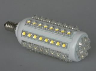 LED CORN 72 E14 - 11W LED žárovka s prostorovým svitem, E14, 230V, 72xSMD, 800lm Barva: Bílá studená
