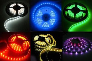 LED CTP3528-60-IP67 - 5m, venkovní světelný LED pásek 12V, IP67, 12W, 1500lm, 28W, svit bílá, červená, zelená a žlutá Barva: Bílá teplá