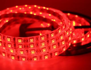 LED CTP5050-60-IP44 - 5m, venkovní světelný LED pásek 12V, IP44, 60W, 4200lm, různé barvy svitu Barva: Červená