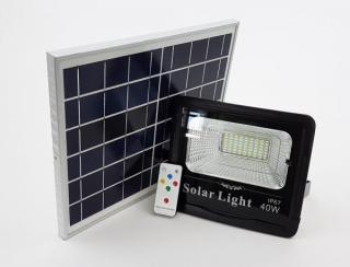 LED FLOOD 120W SOLAR - venkovní dobíjecí LED reflektor 120W, solární panel, dálkové ovládání
