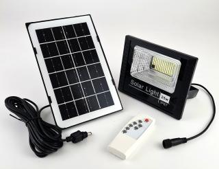 LED FLOOD 25W SOLAR LIGHT, nabíjecí LED reflektor 25W se solárním panelem, dálkové ovládání