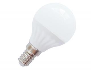 LED G45-6W E14 - miniaturní keramická LED žárovka 6W, závit E14, 600lm Barva: Bílá teplá