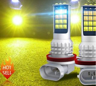 LED H11-2x30 - dvě LED žárovky 15W do auta s paticí H11, svit 3600lm