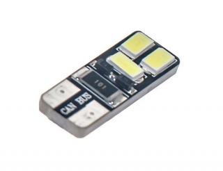 LED K595-T10 CAN-BUS, 12V automobilová LED žárovka CAN-BUS s paticí T10, 6xSMD5730, 2W, svit bílá