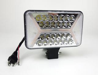 LED P1535-45W DUAL - duální 10-30V obdélníkové 45W pracovní LED světlo na auto, 4880lm, IP68, svit bílá a oranžová