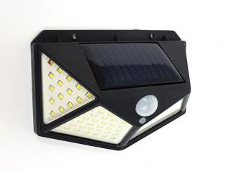 LED SH100 PIR SOLAR, nástěnné solární LED svítidlo s detektorem pohybu , délka 13,5 cm