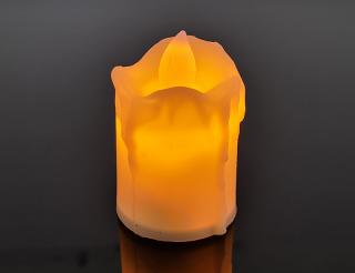 LED svíčka 50MM - poblikávající svíčka 5cm vysoká imitující klasický plamen