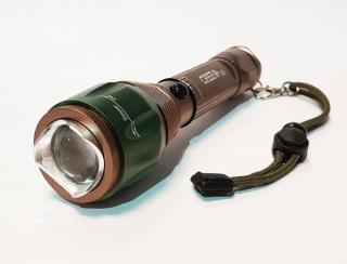 LED svítilna KA73, celokovová, vodotěsná, nabíjecí LED svítilna ZOOM, 3 režimy svitu
