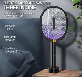 LED XQN 989 UV  dobíjecí UV LED lampa a elektronická plácačka pro hubení polétavého hmyzu