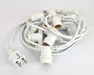LLIN-IT  - venkovní kabelové světlo, řetěz pro 10  až 15 žárovek E27, délka 5, 10 a 15m, možnost nekonečného napojován Velikost: 5m