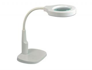 LUPA 358 LED - stolní bifokální lupa 3D+8D, 24x LED, podstavec i svorka Barva: Bílá