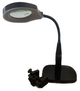 LUPA 358 LED - stolní bifokální lupa 3D+8D, 24x LED, podstavec i svorka Barva: Černá