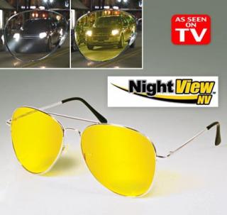 NIGHT VIEW NV, - brýle do auta s kovovými obroučky se skly pro noční vidění