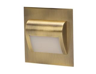 OS 1529L6 - vestavné schodišťové LED svítidlo do interiérů, 73x73mm, 1,2W barva černá, bílá, zlatá a stříbrná Barva: Zlatá