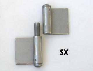 Pant 495SX -  levý dělitelný pant s křídly pro navaření na kovové sloupky a rám brány., 5 velikostí Velikost: 140