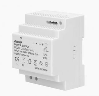 PSU 1645-12V DIN - elektronický napájecí zdroj na lištu DIN, výstupní napětí 12V DC, max 7A, 84W