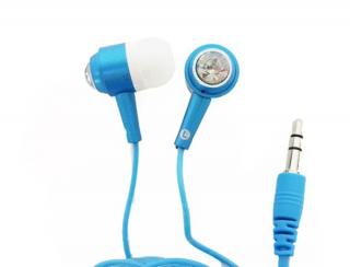 Sluchátka LG6326, Drátová sluchátka do ucha, barva modrá, černá, růžová a bílá Barva: Modrá