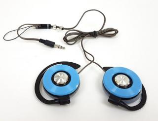 Sluchátka SM3702 - drátová sluchátka pro zavěšení za ucho, barva modrá a růžová Barva: Modrá