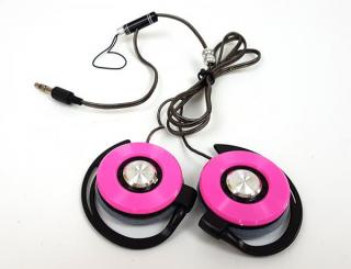 Sluchátka SM3702 - drátová sluchátka pro zavěšení za ucho, barva modrá a růžová Barva: Růžová