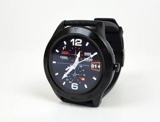 Smartwatch DT98, elegantní černé a stříbrné chytré hodinky s černým páskem Barva: Černá