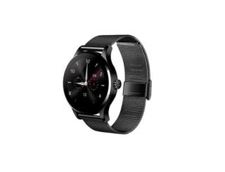 Smartwatch K88H, elegantní chytré hodinky celokovové, pánské s velkým kulatým displejem, barva černá a stříbrná Barva: Černá