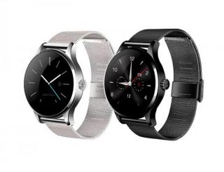 Smartwatch K88H, elegantní chytré hodinky celokovové, pánské s velkým kulatým displejem, barva černá a stříbrná Barva: Stříbrná