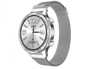 Smartwatch M3, dámské, elegantní, vodotěsné, chytré hodinky stříbrné, zlaté a černé, měření tepu, tlaku, spánku, IP67 Barva: Černá