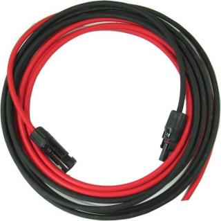 SOLÁRNÍ KABEL 10m, 6mm2, červený+černý s konektory MC-4